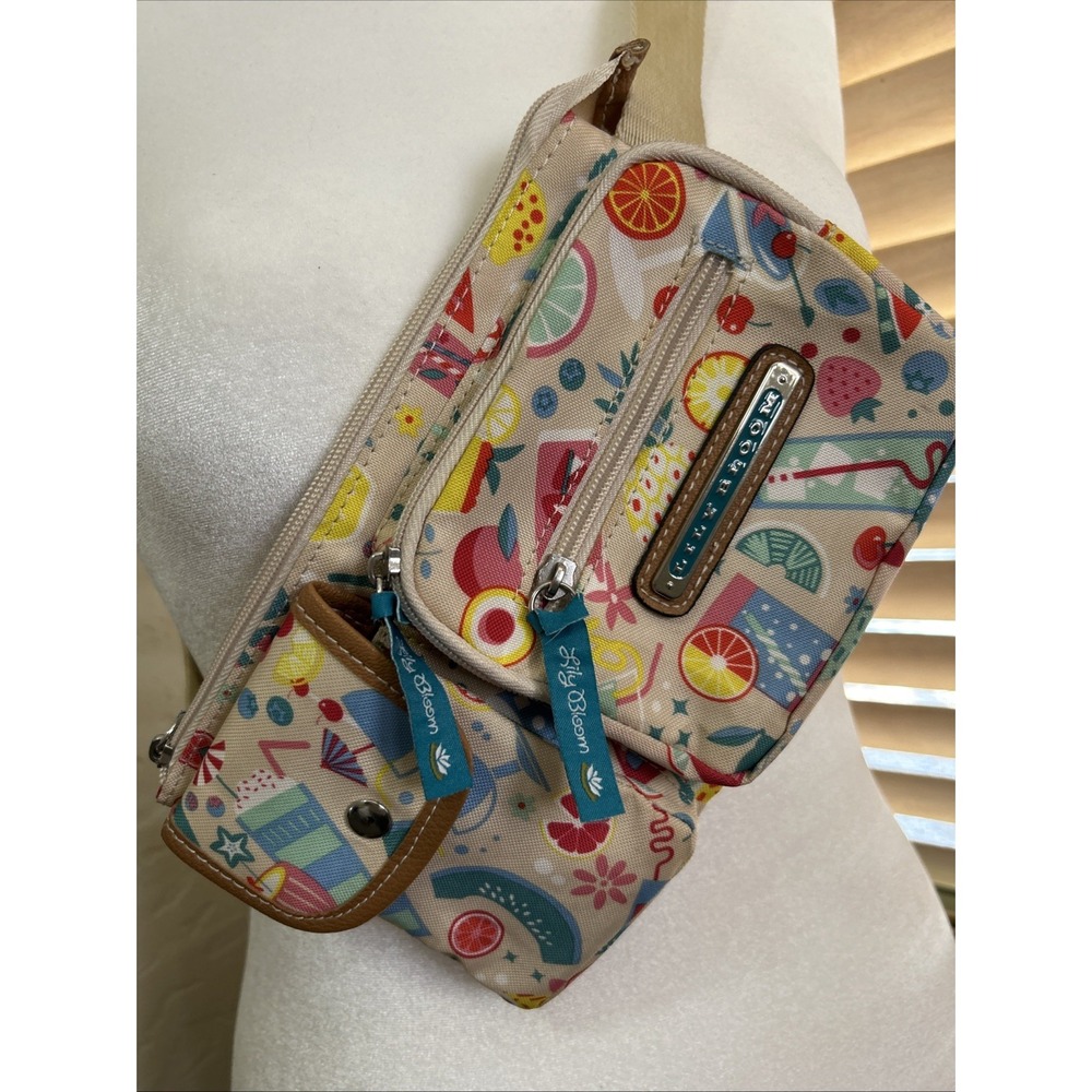 Lily Bloom Lydia Mid Picnic Food Drink Waist Fanny‎ Pack CREAM BEIGE TAN